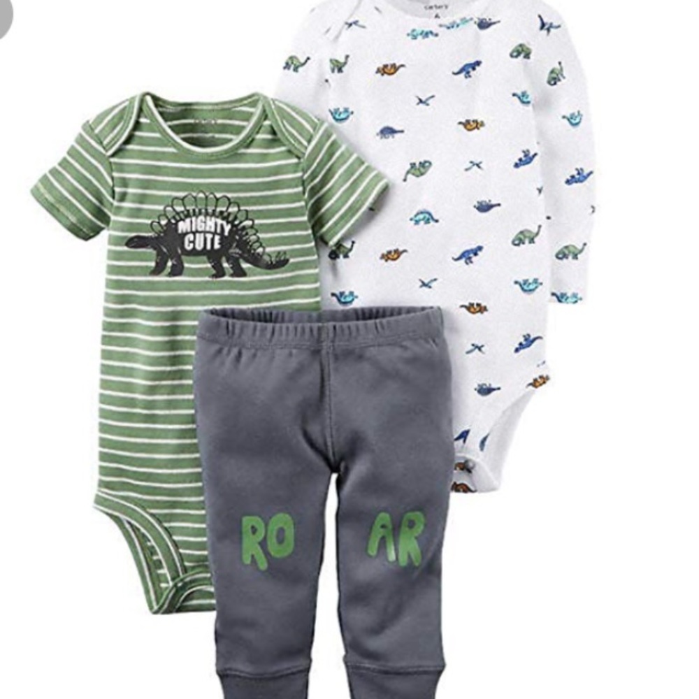 🆕 Carter’s 3 month 3 piece set  Dinosaur Roar NWT